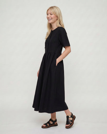 Matilda Black Midi Dress