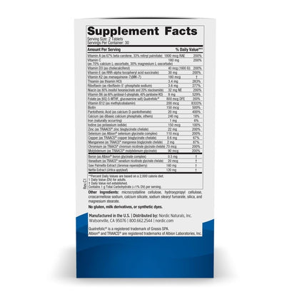 Nordic Naturals Men's Multivitamin Extra Strength – 60 Tablets, Immune & Bone Support, 20 Nutrients