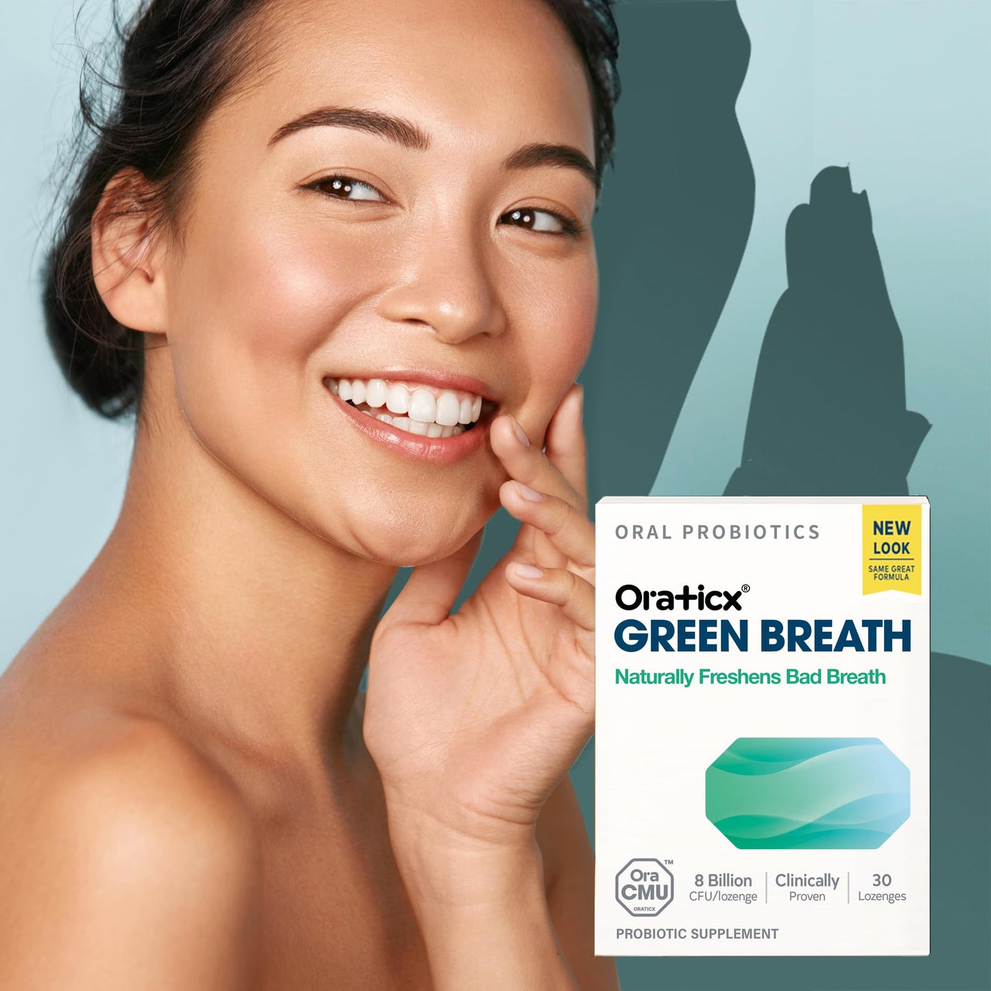 OraTicx Oral Probiotics Green Breath - Mint Lozenges, 8B CFU, 2-Pack
