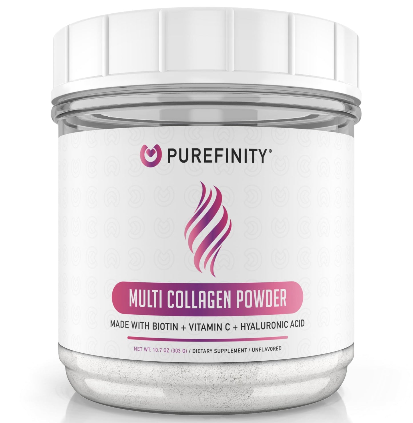 PUREFINITY Collagen Peptides for Women – Type I/II/III/V & X, Biotin & Hyaluronic Acid, 10.7oz