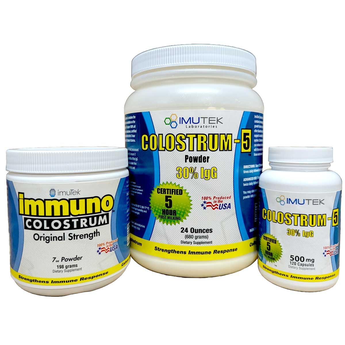 ImuTek Colostrum Powder – 120 Capsules | Pure Bovine Colostrum