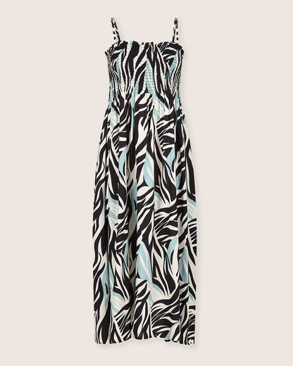 Zuri Multicolour Zebra Twirl Print Multifunctional Maxi Skirt