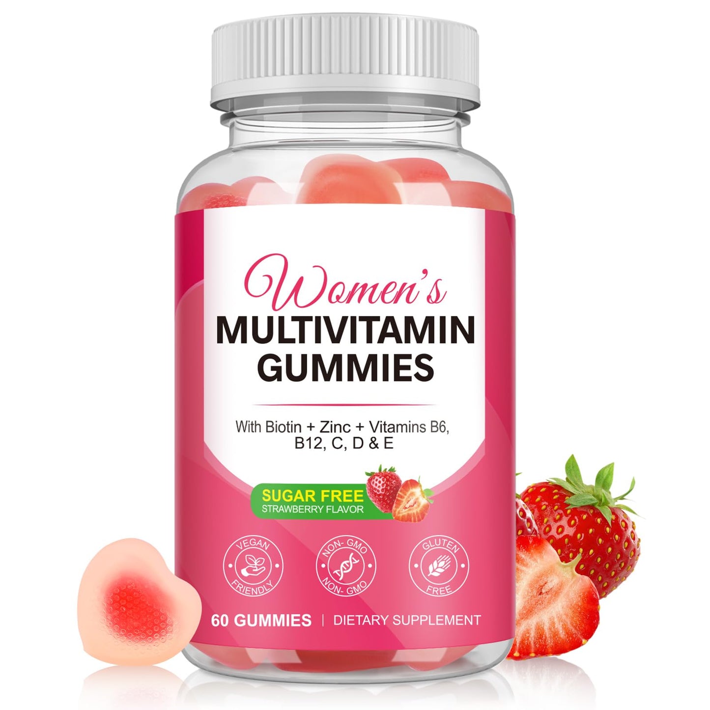 Vceeoy Women's Multivitamin Gummies – Biotin, Zinc & B Vitamins (60 Gummies)