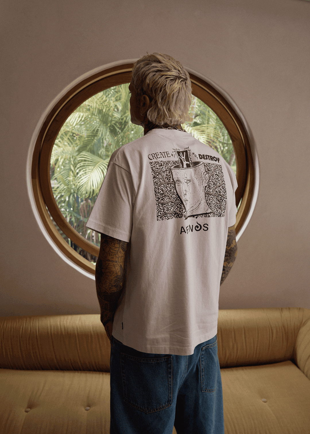 AFENDS Mind Over Heavyweight Boxy Tee