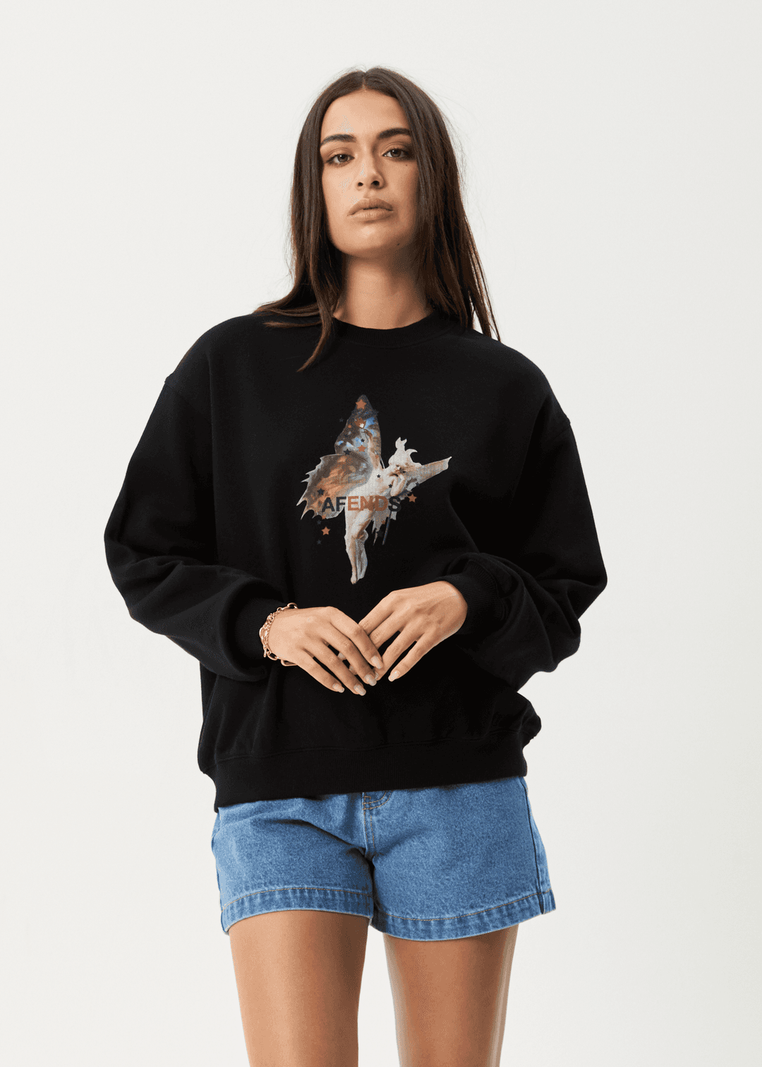 AFENDS Pixie Recyled Crew Neck Jumper