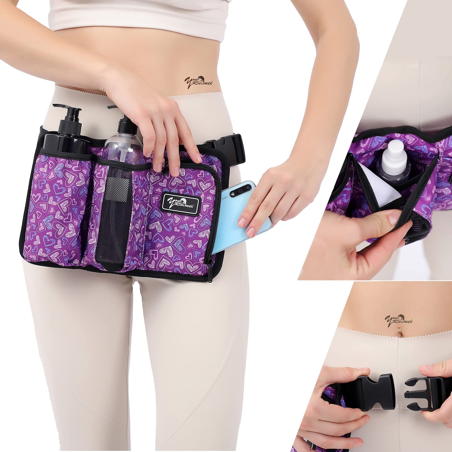 YOURUIMEI Massage Bottle Bag – Massage Oil Bag & Therapist Holster