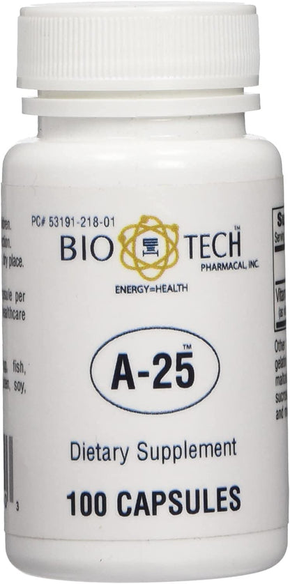 A-25 Vitamin A Palmitate – 100 Capsules for Vision & Immune Support