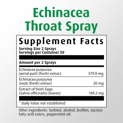 A. Vogel Echinaforce Throat Spray – Organic Echinacea & Sage, Immune Support, 1 fl oz