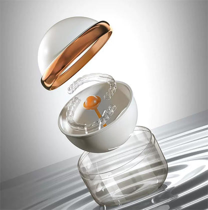 AARAINBOW Retainer Cleaner Case – Clear Denture Case with Strainer