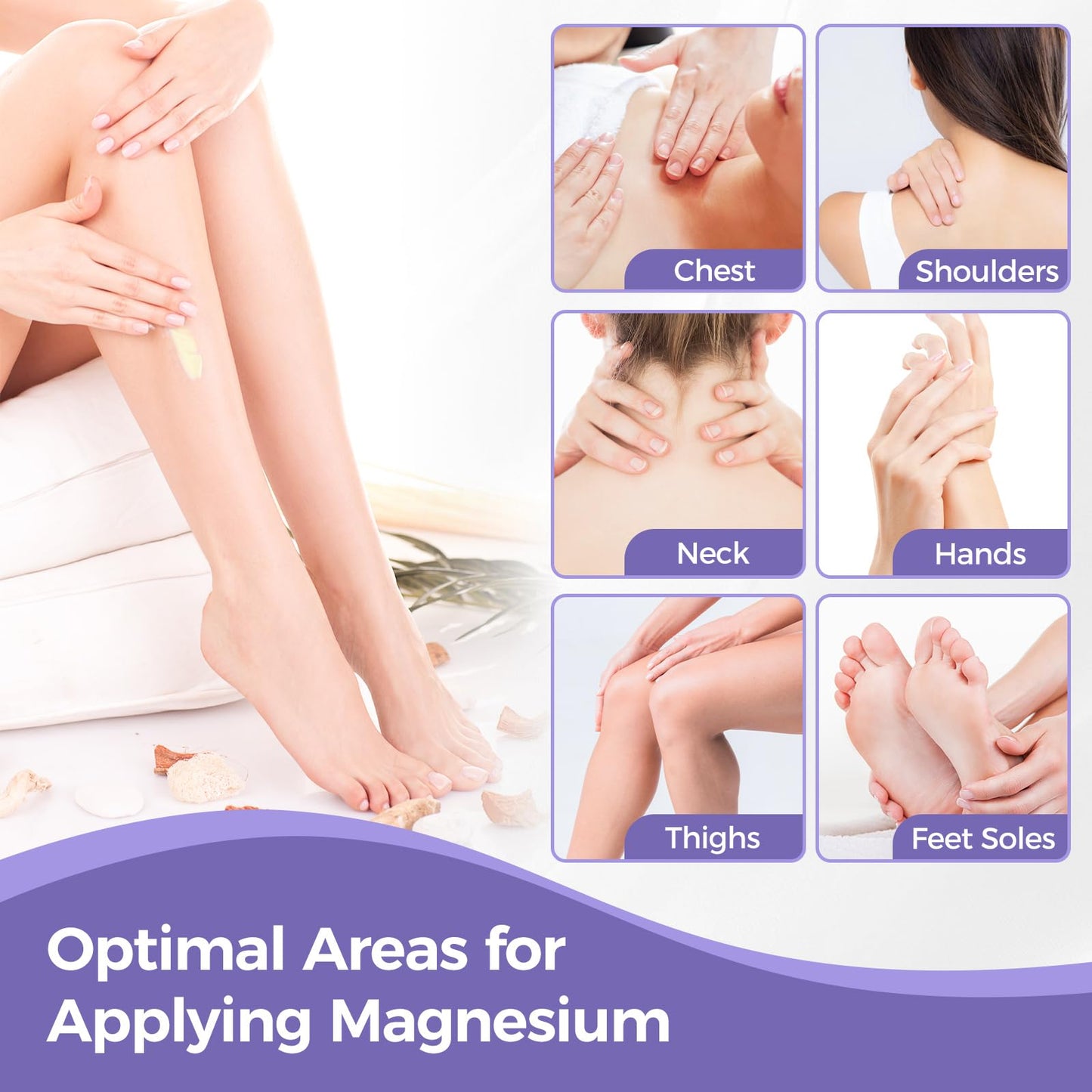 AAROVIBE Magnesium Cream for Sleep – 3.5oz Magnesium Butter with Coconut & Shea Butter