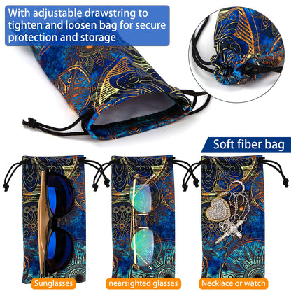 Aatacas Soft Eyeglass Pouch 3 Pack – Microfiber Cleaning Bags for Glasses