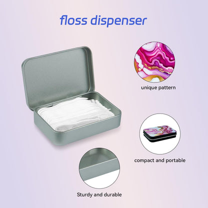 Aaymoous 2-Pack Travel Floss Holder & Floss Pick Case – Refillable Portable Dispenser