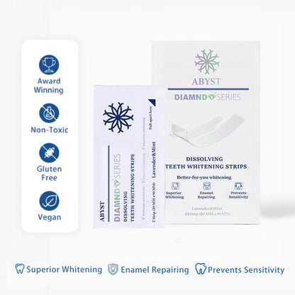 ABYST Diamond Dissolving Teeth Whitening Strips – Enamel-Safe, 44Ct