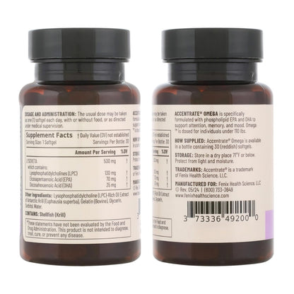 Accentrate Omega w/ LYSOVETA LPC – High-Absorption EPA & DHA for Focus, Mood & Memory