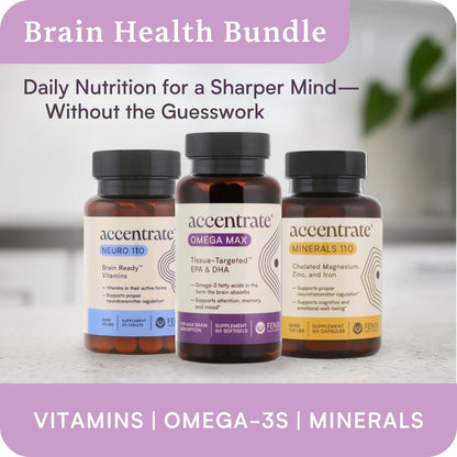 Accentrate Omega Max w/ LYSOVETA LPC — 6X Higher Absorption EPA & DHA for Brain & Retina Health | Focus, Memory, Mood & Vision