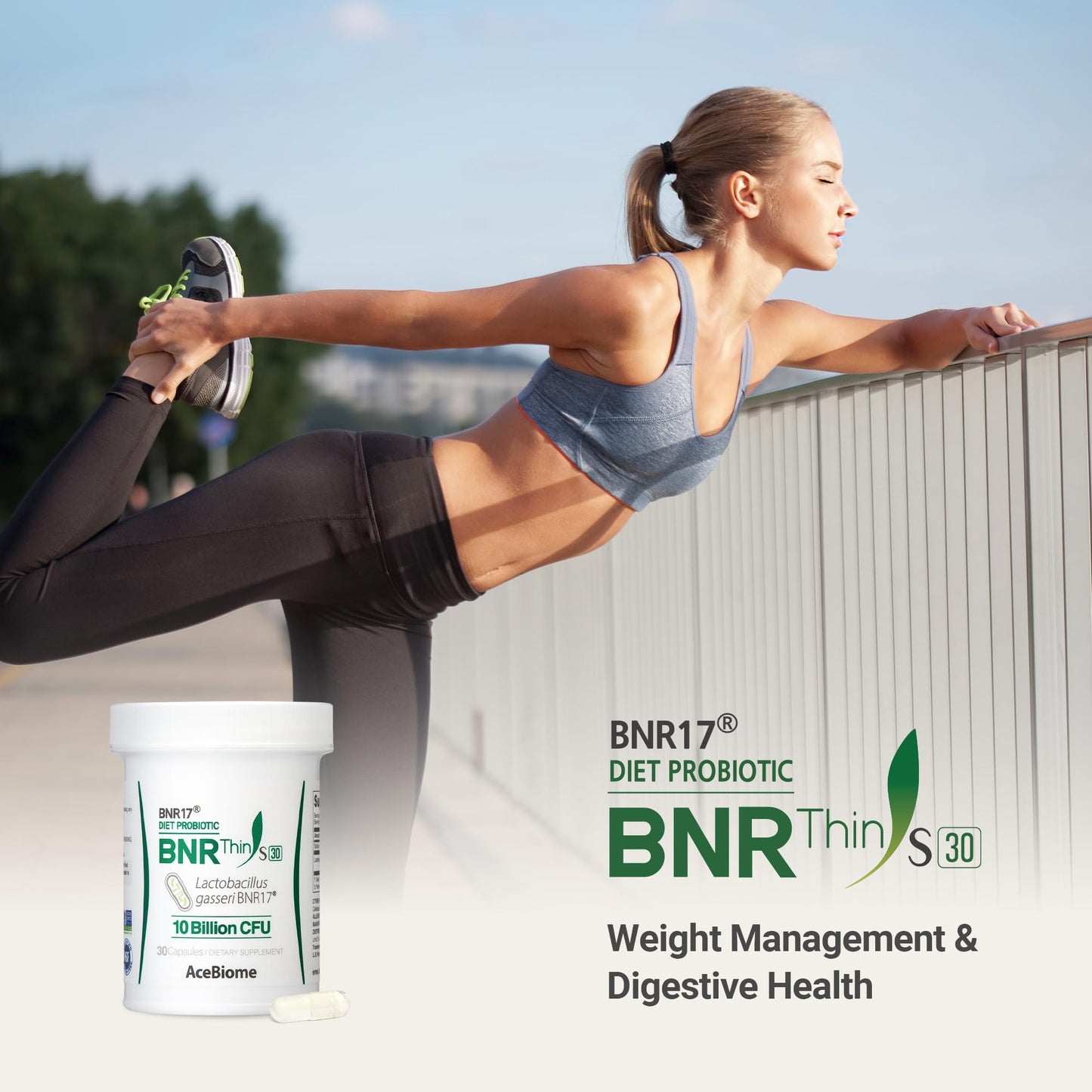 AceBiome BNRThin S30 Probiotic – Lactobacillus gasseri BNR17, 10B CFU, 30 Caps