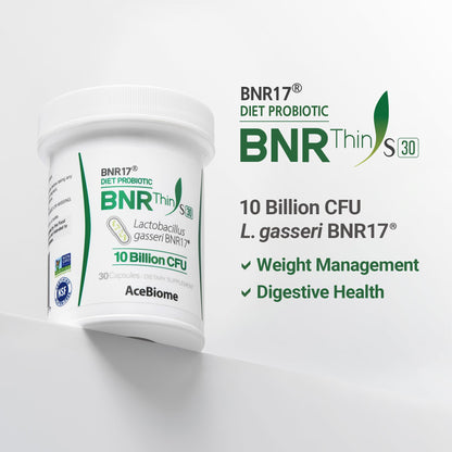 AceBiome BNRThin S30 Probiotic – Lactobacillus gasseri BNR17, 10B CFU, 30 Caps