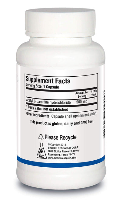 Biotics Research Acetyl L-Carnitine 90 Caps – Athletic Energy, Brain Health
