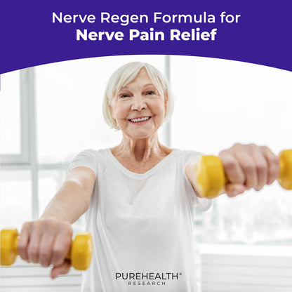 PUREHEALTH RESEARCH Nerve Regen Formula – Nerve Support Supplement for Hands & Feet | 60 Capsules