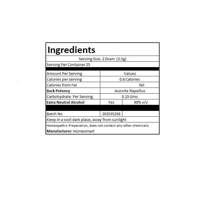 Aconite Napellus Homeopathy Pellets 30C Potency - Pack of 2 | HomeoMart