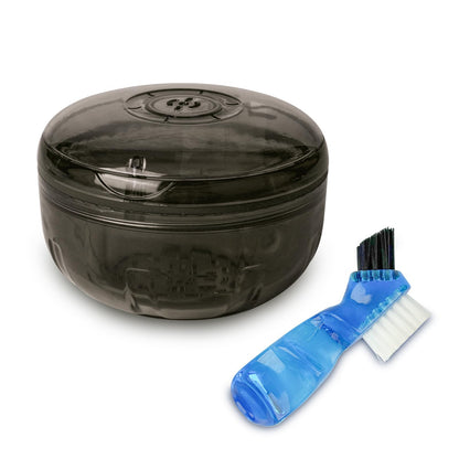 ACSKD Retainer Cleaning Case – Portable No-Leak Denture Cup with Vent Holes (Black)