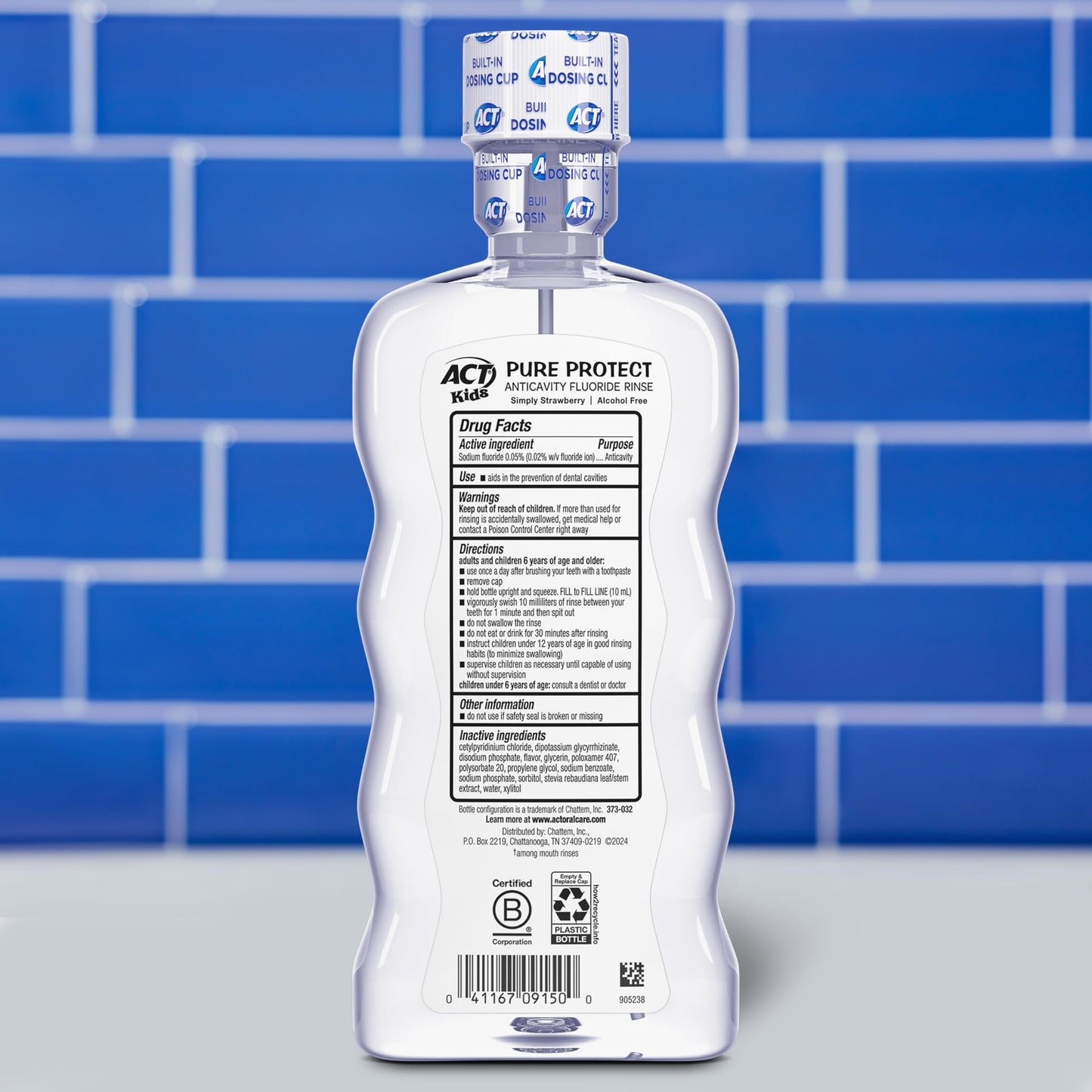 ACT Kids Anticavity Fluoride Mouthwash, Simply Strawberry, 16.9 fl oz Pack of 3