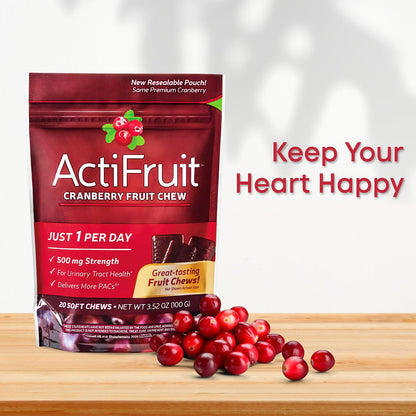 Enzymatic Therapy ActiFruit™ 20 Soft Chews Multi-Pack – Cranberry UTI Support