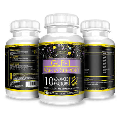 ACTIF GLP-1 Mega Support – 60 Count, Probiotics, Made in USA