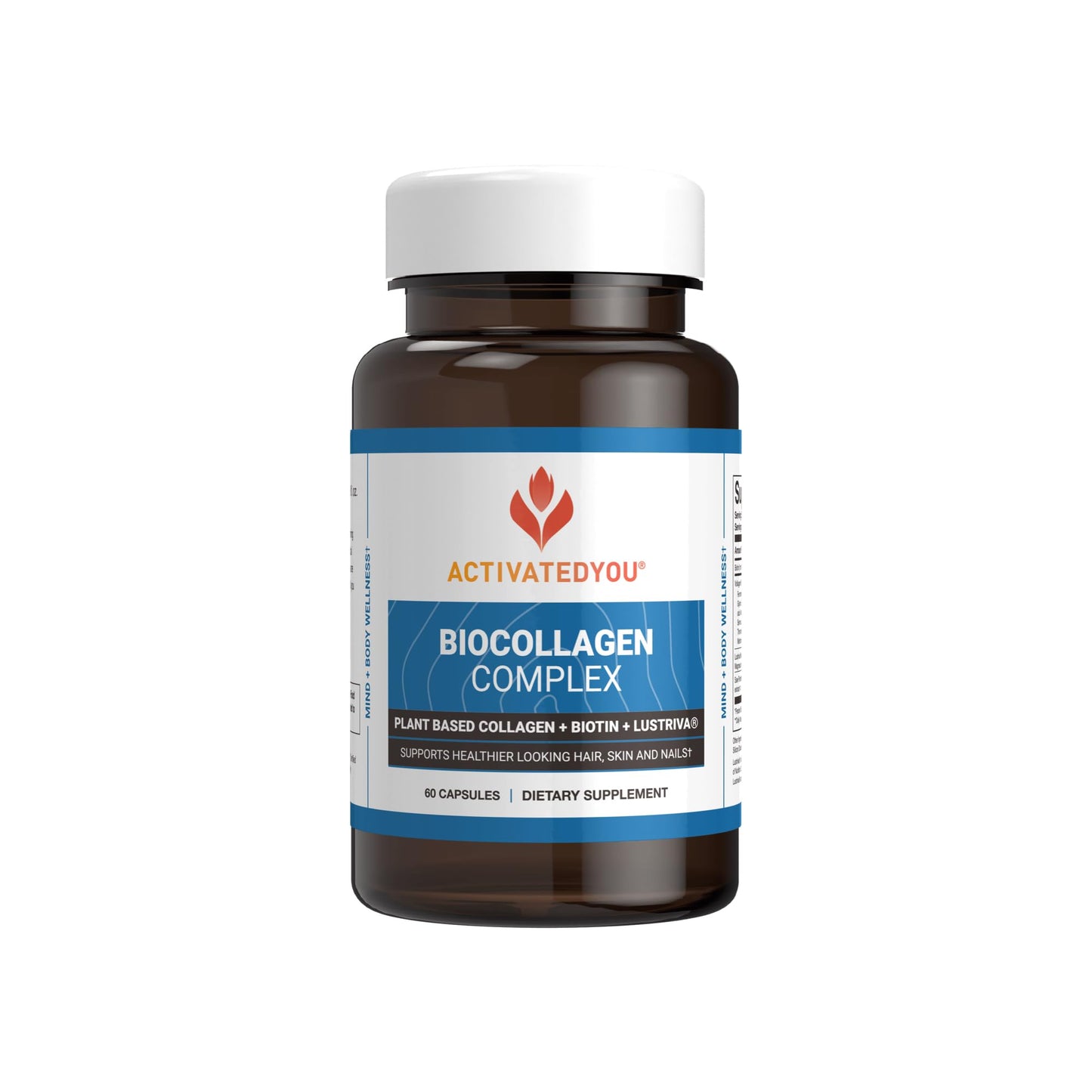 ActivatedYou BioCollagen Complex — Plant-Based Collagen for Skin, Hair & Joints | 2 Daily Capsules
