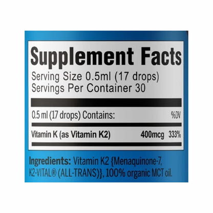 ACTIVATION K2 MK-7 Liquid Supplement | 15 ml | High Bioavailability for Bone & Dental Health