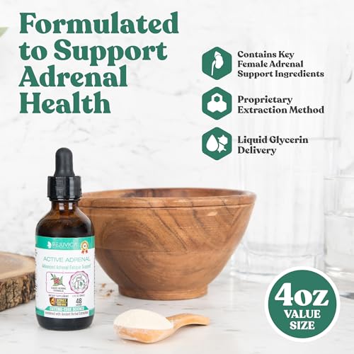 Rejuvica Health Active Adrenal - Advanced Adrenal Support Tincture - Liquid for Easy Absorption