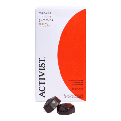 ACTIVIST Manuka Immune Gummies | Raw Mānuka Honey 850+MGO | Gluten-Free | 30 Gummies