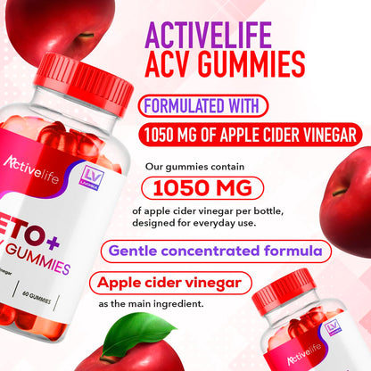 ActivLife Keto ACV Gummies (3 Pack) for Advanced Weight Loss
