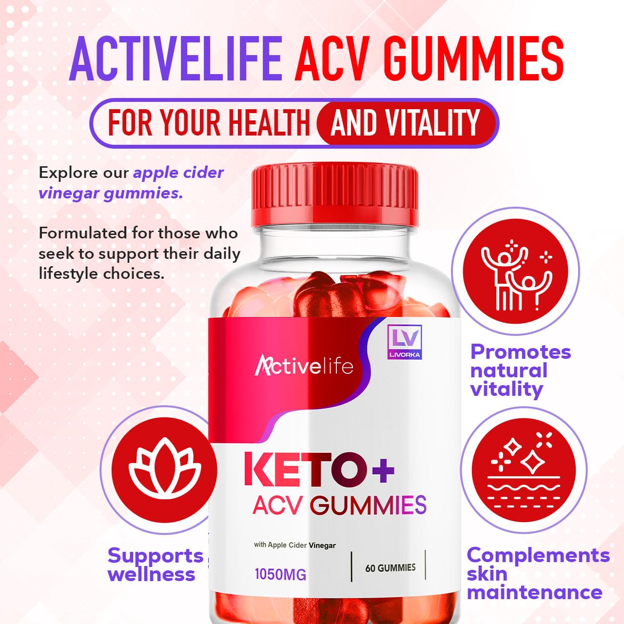 ActivLife Keto ACV Gummies (3 Pack) for Advanced Weight Loss