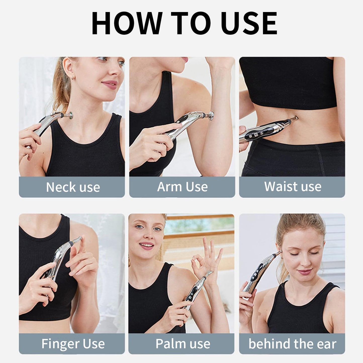 Acupuncture Pen – 9 Intensity Levels 5-in-1 Electric Pain Relief & Meridian Massage