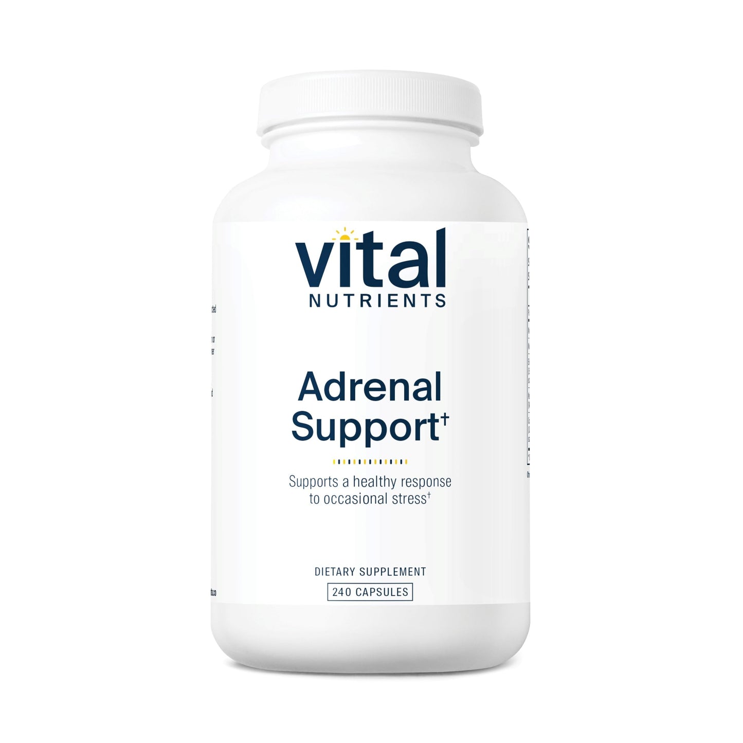 Vital Nutrients Adrenal Support - Stress Response & Energy Support, Gluten Free, 240 Capsules