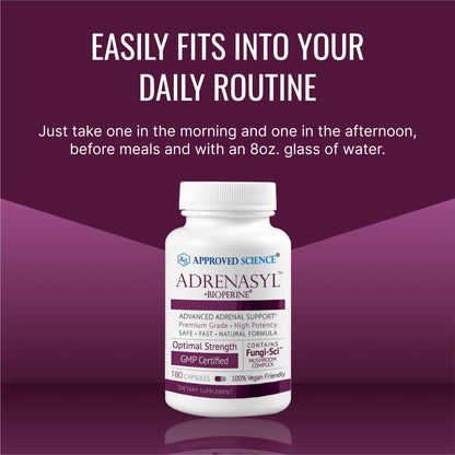 Approved Science Adrenasyl Adrenal Gland Support - 180 Count - Pack of 2