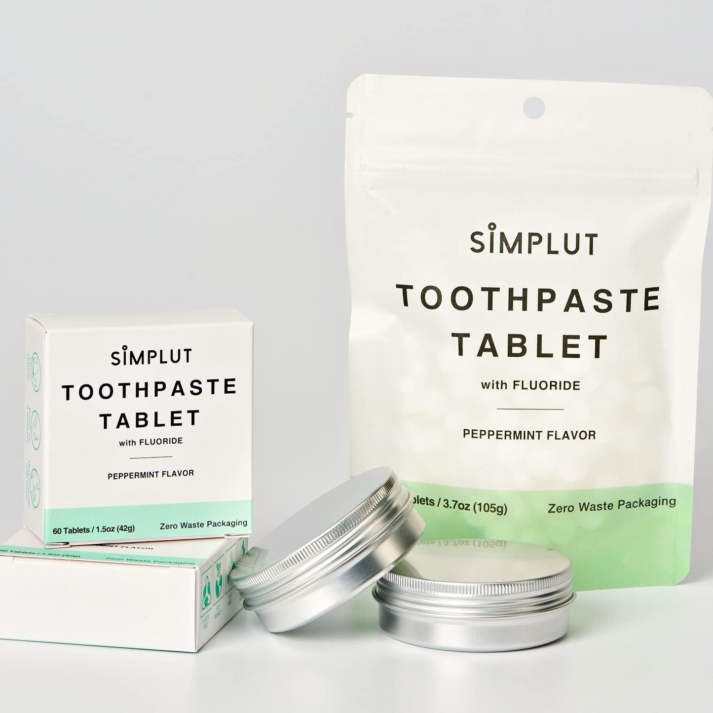 Chewable Fluoride Toothpaste Tablets 60 Pack | Travel Size, Vegan and SLS-Free