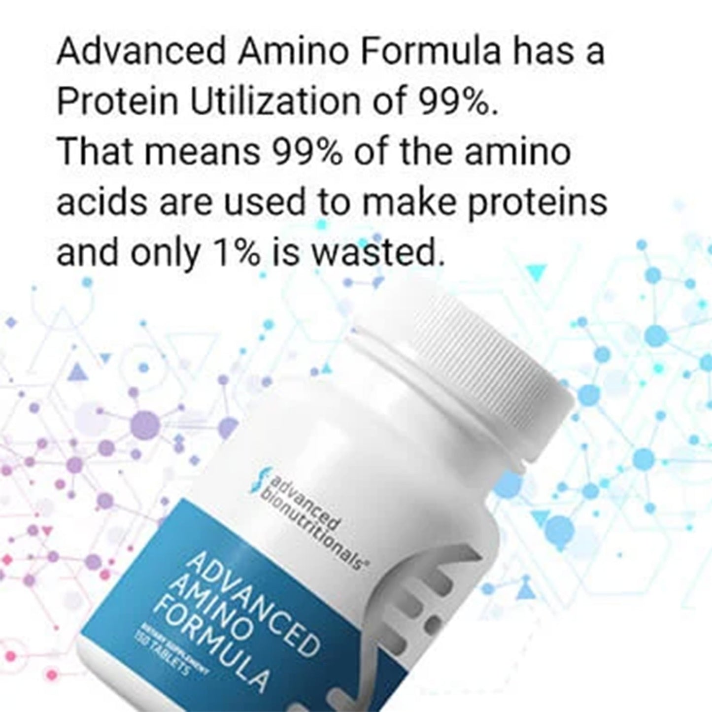 Advanced Bionutritionals Advanced Amino Formula Tablets – 8 Essential Amino Acids, Vegan & Non-GMO