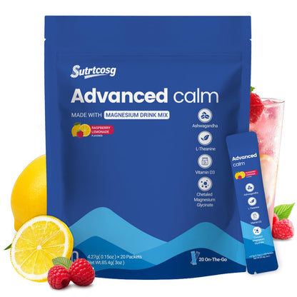 Advanced Calm Cortisol-Drinking Mix with Magnesium Glycinate & L-Theanine