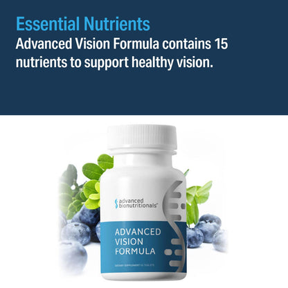 Advanced Vision Formula – Eye Vitamins with Lutein & Zeaxanthin | Gluten Free, Vegan (60 Tablets)