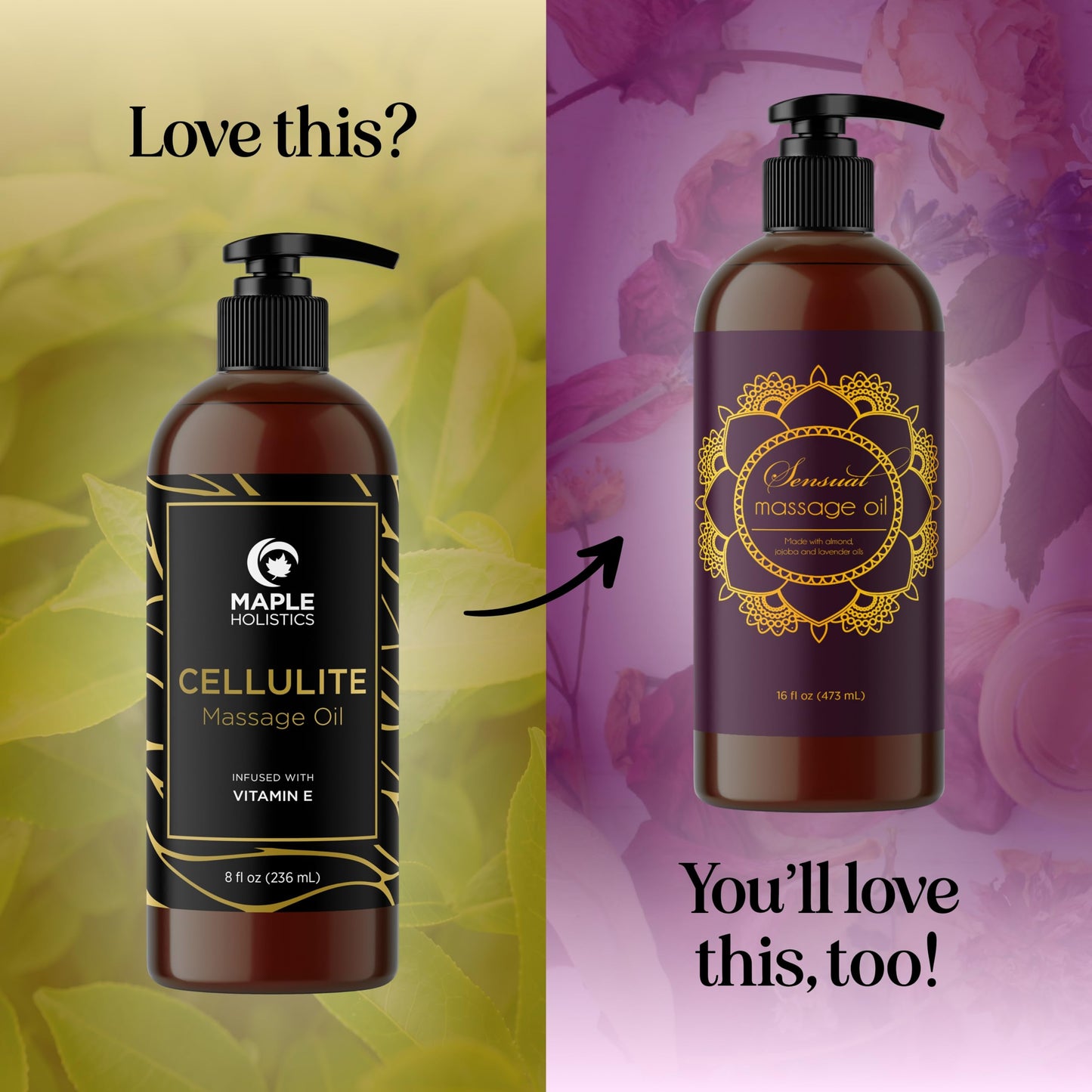 Advanced Anti-Cellulite Massage Oil – Skin Tightening & Firming for Thighs & Butt (Citrus Scent)