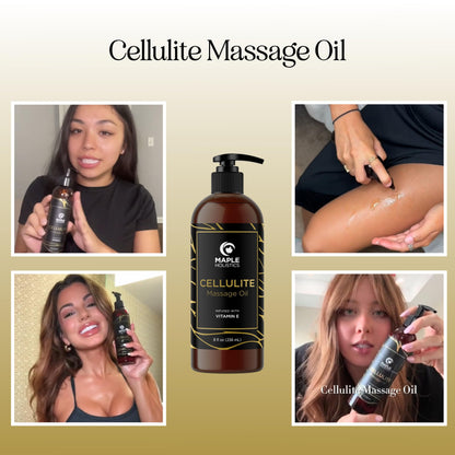 Advanced Anti-Cellulite Massage Oil – Skin Tightening & Firming for Thighs & Butt (Citrus Scent)