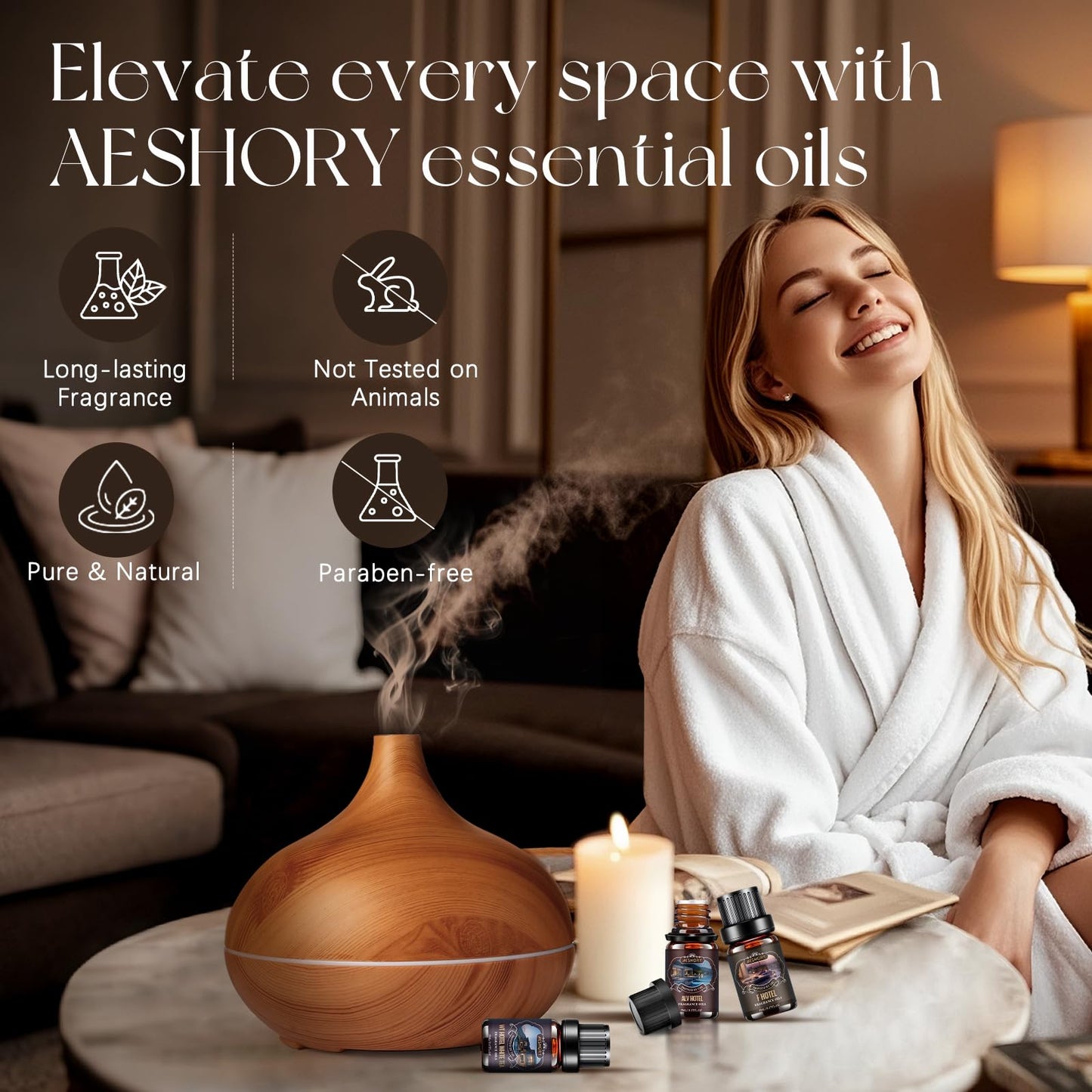 Hotel Diffuser Oils Set – 14Pcs Luxury Fragrance Oils for Diffusers, Soaps & Candles