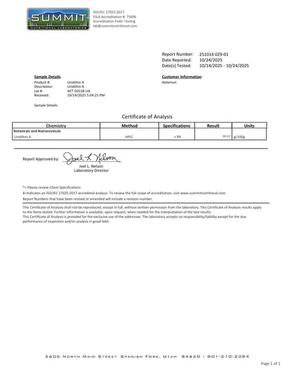 Aeternum Urolithin A UA 30g Powder