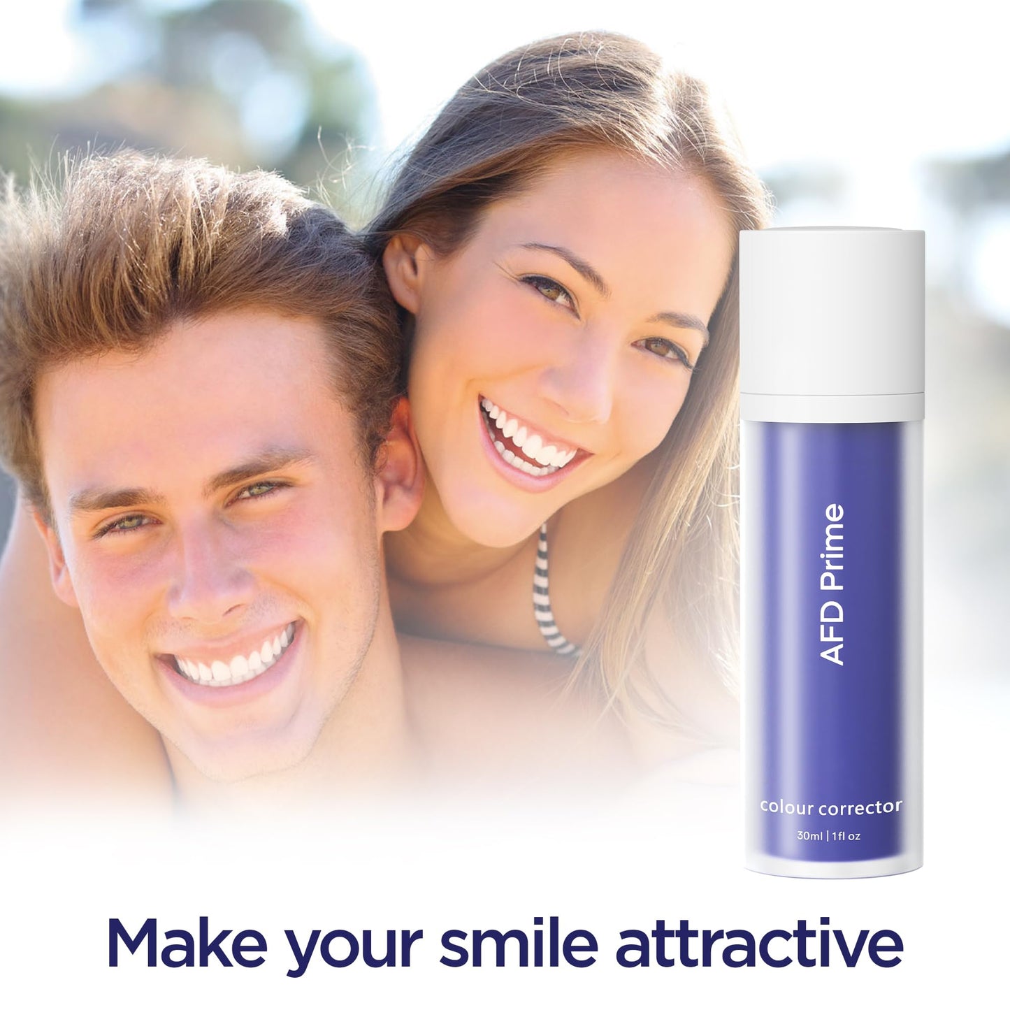 AFD Prime Purple Toothpaste – Color-Correcting, Peroxide-Free Teeth Whitening (130g)