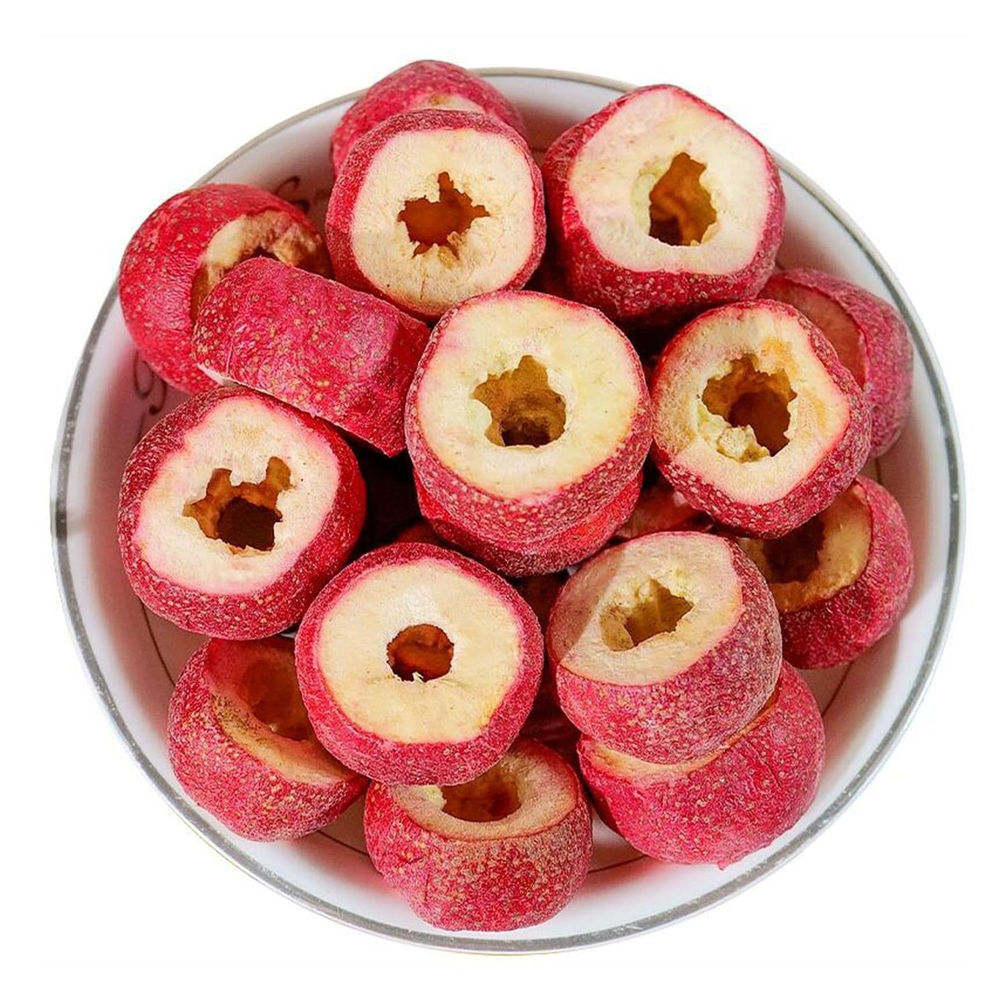 AFKCCPD Original Freeze-Dried Hawthorn – Whole Pitted 1.06lb/480g, Seedless Hollow Stem, Sour & Sweet for Tea
