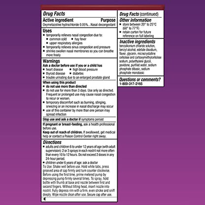 Afrin Childrens Extra Moisturizing Stuffy Nose Spray – 15 mL – 12 Hour Relief for Kids 6+