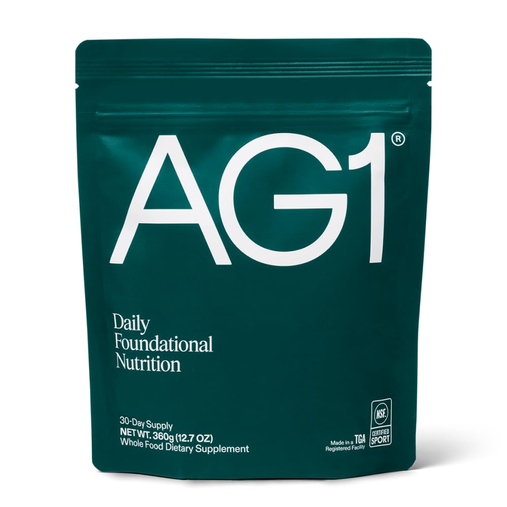 AG1 Greens Powder Refill Pouch – 75 Vitamins, Multivitamin & Probiotic | Gut Health