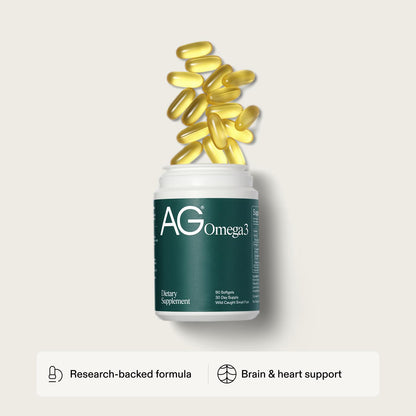 AG1 Omega3 Fish Oil Softgels – 2000mg EPA & DHA from Wild-Caught Fish | 90 Capsules | Athletic Greens